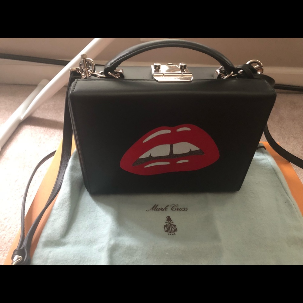 MARK CROSS Grace Small Lip-Embellished Leather Box